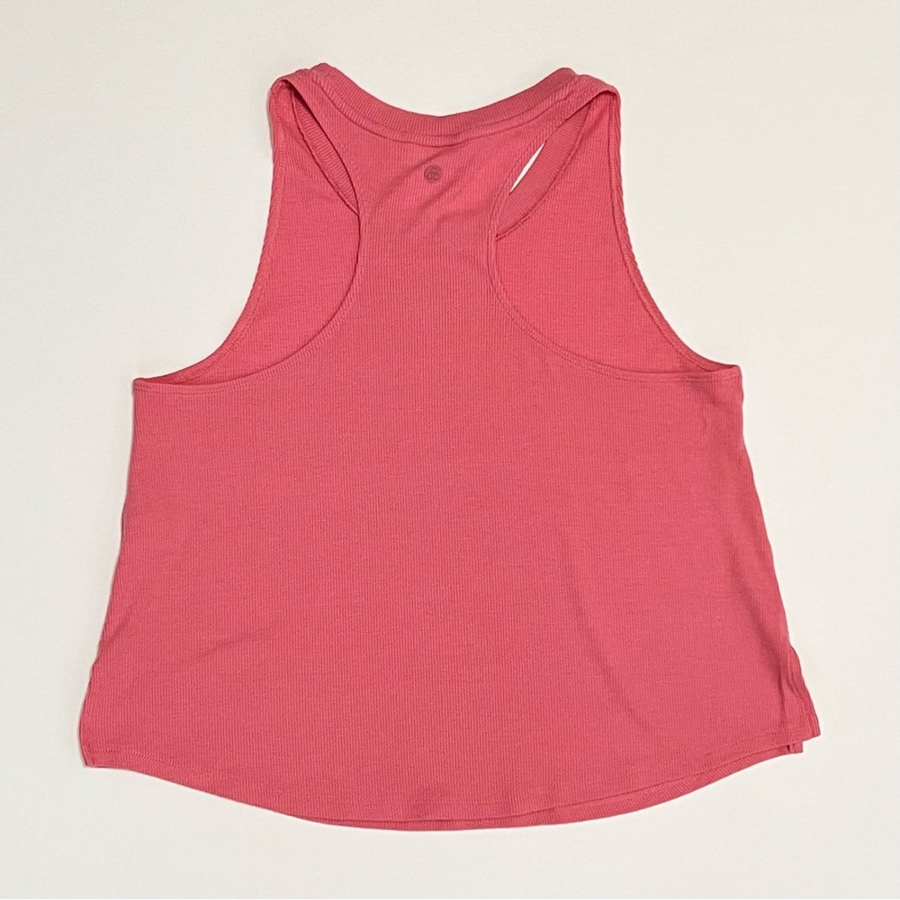 3/$30 Zella Splits Ribbed Racerback Tank Top Pink S/Small Relaxed Fit Workout - Picture 7 of 12